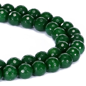 Perle Sfaccettate Rotonde di Giada Verde Smeraldo Tinta <span class=keywords><strong>da</strong></span> <span class=keywords><strong>4</strong></span>~12mm, Naturali e Certificate GIC per Creazione di Gioielli - Product Image 1