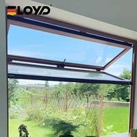 Fenêtre verticale fixe de luxe sur mesure, moderne, insonorisée, en alliage d'aluminium à rupture de pont thermique, double vitrage pour cuisine et salle de bain
