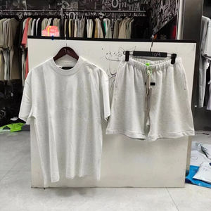 Pantalones cortos sueltos cómodos transpirables de avena oscura para hombre S22 que integran el estilo callejero crea un estilo informal - Product Image 1