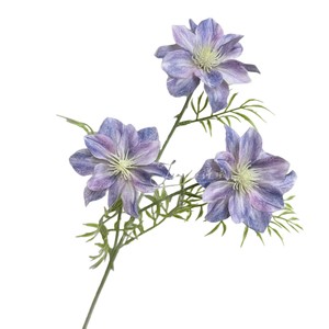 Jinxi Clematis <b>Artificial</b> <b>Flowers</b> 3D Printed Silk Fabric Wedding Home Decor 5-9Q-1-3 Head Orange Pink White - Product Image 5