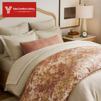 Lit de chambre à coucher de style campagnard américain en bois massif, lit double, lit simple, lit en tissu rembourré de style rétro français