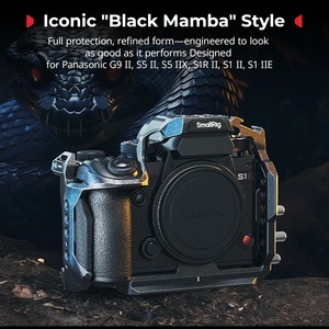 Jaula para Cámara SmallRig 5502 Black Mamba con Placa Arca-Swiss para <span class=keywords><strong>Panasonic</strong></span> G9 II, <span class=keywords><strong>S5</strong></span> II, <span class=keywords><strong>S5</strong></span> IIX, S1R II, S1 II, S1 IIE - Product Image 2