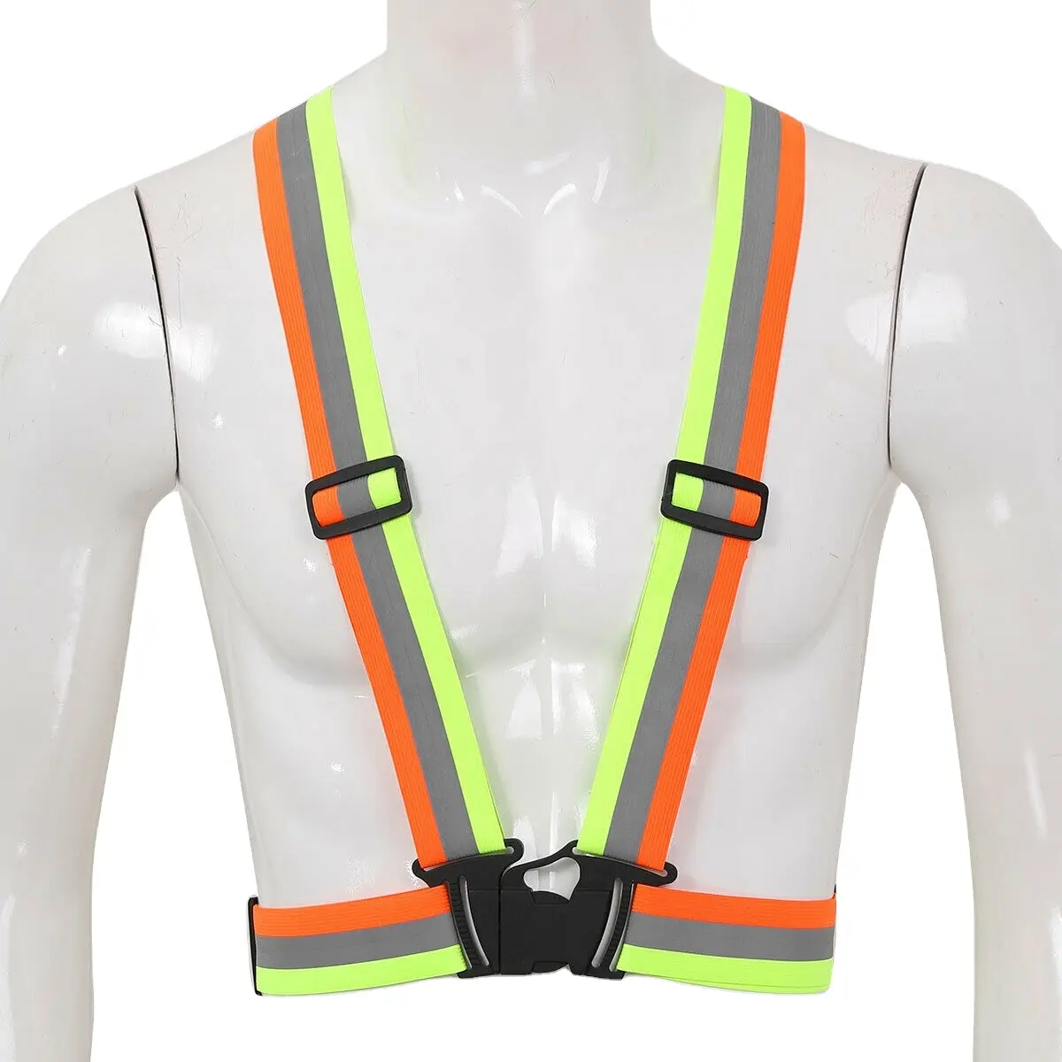 4CM Wide Adjustable Reflective Suspender Belt SafetyためCyclingとNight Running Suspender