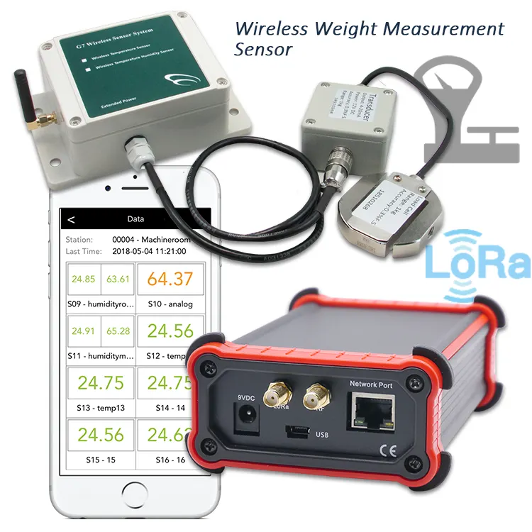 Sensor de medição de peso sem fio, carrega dados via Ethernet com alarme, sensor de peso à prova d'água, instrumentos de medição de velocidade