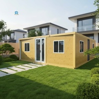 Maisons conteneurs pliantes modulaires mobiles extensibles préfabriquées, bureau, montage facile, utilisation hôtelière, design moderne du milieu du siècle