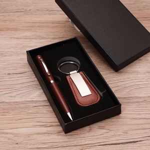 Brown Keychain <b>Set</b> Pen Promotional Business Corporate Employee Event Giveaway <b>Gift</b> <b>Set</b> Wholesale - Product Image 4