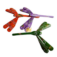 Jouet artisanal libellule en bambou/laque écologique vietnamien - Cadeau original et souvenir culturel