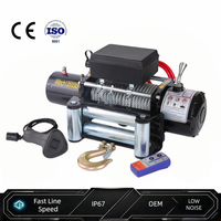 Treuil électrique sans fil 12V 24V à installation facile avec protection contre les surcharges et freinage automatique, câble pour atelier et entrepôt