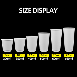 Vasos de Papel Desechables Personalizados de Doble Pared para Llevar, con Tapas, para Cafeterías - Product Image 2
