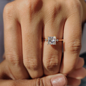 แหวนเพชรเม็ดเดี่ยวที่เพาะเลี้ยงในห้องปฏิบัติการ สวยงามโดดเด่น แหวนที่มีสไตล์ เหมาะสำหรับเป็นของขวัญหมั้นหรือของขวัญวันครบรอบ - Product Image 4