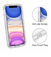 Étui de téléphone transparent en TPU antichoc de luxe pour iPhone 16 15 14 13 12 11 Pro Max Mini X XR Xs 7 8 Plus SE, coque souple transparente
