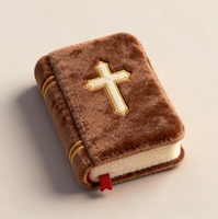 Oreiller en peluche personnalisé Bible avec broderie croisée souvenir religieux personnalisé écriture douce jouet en peluche chrétienne