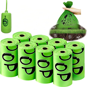 Bolsas para excremento de perro extra gruesas, resistentes, de color verde, hechas de almidón de maíz, ecológicas, biodegradables, compostables, con aroma a lavanda. - Product Image 6