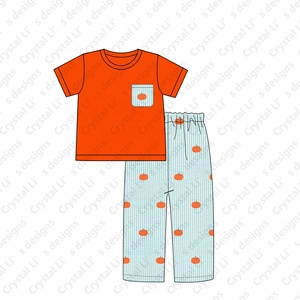 <span class=keywords><strong>Abbigliamento</strong></span> Formale per Bambini Puresun per <span class=keywords><strong>Halloween</strong></span>, Vestiti per Ragazzi ODM in Vendita, Ricamo a Forma <span class=keywords><strong>di</strong></span> Zucca, <span class=keywords><strong>Abbigliamento</strong></span> Smock in Tutti i Tipi <span class=keywords><strong>di</strong></span> Tessuto - Product Image 2