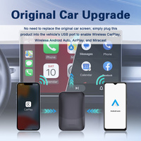 Adaptateur CarPlay sans fil 4-en-1 intelligent et stable, Wi-Fi double bande 5 GHz, faible latence, compatible Apple et Android Auto