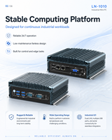 Mini PC Compacto con CPU I3-8130U/I5-8250U/I7-8550U, LAN, USB, COM, HD, VGA, SSD Opcional, Windows/Linux para Control de Puerta de Enlace