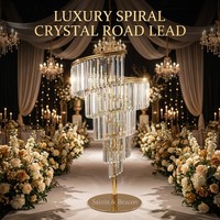 Lustre en cristal en spirale de luxe, nouvelle qualité supérieure, centre de table pour décoration de mariage