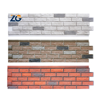 ZGSTONE 3D Design Stone Look Panneau Mural Noir Pierre Artificielle Intérieur Et Extérieur Pu Décor À La Maison Panneau Mural En Pierre