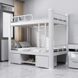 Twin Over Full Metal Beliche Frame Steel Loft <span class=keywords><strong>Bed</strong></span> para Adultos - Product Image 3