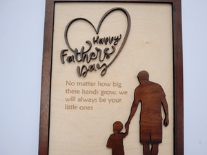 Bán buôn khung gỗ hiển thị cha và con trai khung sáng tạo đôi hai mặt cổ điển hình ảnh cổ điển khung gỗ - Product Image 6