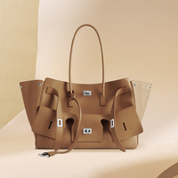 Sac à bandoulière grande capacité Explosions Premium Sense en PU, couleur unie, style luxe léger, sac fourre-tout tendance pour femme, design minimaliste