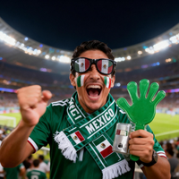 Kit de fournitures pour supporters de la Coupe du Monde de football 2026 en gros, personnalisé, avec écharpe et lunettes