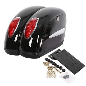 Alforja Negra con Luz Trasera para <span class=keywords><strong>Honda</strong></span> <span class=keywords><strong>Shadow</strong></span> 600 <span class=keywords><strong>750</strong></span> VLX Valkyrie <span class=keywords><strong>VT</strong></span> F VTX LN - Product Image 3