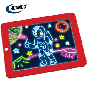 3D HUANUO 3D Magic Pad LED Writing Board For Art Magic Pad Board With Educational Set For Children gift