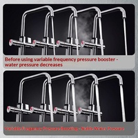 Pompa Booster Frekuensi Variabel Baja Tahan Karat Lingxiao Vertikal Multi-Tahap Sentrifugal 380V Tekanan Konstan Sekunder OEM