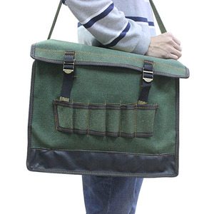 Tool Messenger Bag Thickened Canvas Multi Compartment Shoulder Bag For Hardware Tools - Product Image 1