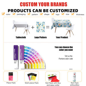 Cubiertas de mesa de color sólido personalizadas para eventos, cubiertas de mesa de plástico desechables redondas impresas para decoración de fiesta de cumpleaños - Product Image 2