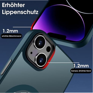 Từ Matte điện thoại di động Silicone chủ Cover quay lại không dây phí điện thoại Vỏ chống sốc trường hợp đối với 14 11 12 13 15Pro Max - Product Image 5