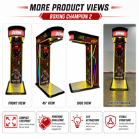 Máquina de Boxeo Neofuns Boxing Champion 2, Certificada por CE y ROHS, Eficiente Energéticamente, 74W, Juego de Boxeo Arcade para FEC y Bares