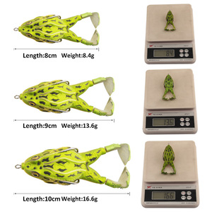 Nouvelle leurre de pêche grenouille 9cm 13.6g, leurre artificiel de surface à double hameçon pour la pêche au poisson-chat - Product Image 2