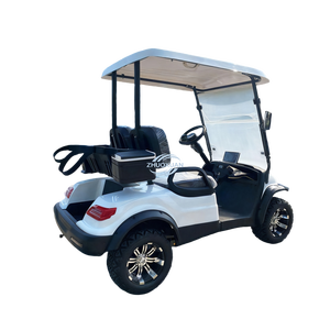 Carrito de Golf Eléctrico Blanco de 2 Plazas con Toldo, Certificado CE, Alcance de 90 km, Vehículo Todoterreno para Turismo - Product Image 4
