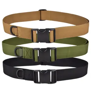 Ceinture Tactique Légère en Toile de Nylon avec Boucle en Plastique, Largeur 3,8 cm, Sans Métal, Adaptée aux Hommes et Femmes pour le Travail en Extérieur et les Aéroports - Product Image 1