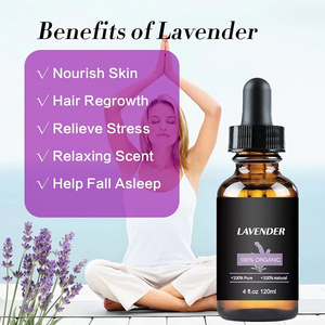 Huile essentielle de <span class=keywords><strong>lavande</strong></span> 100% pure et naturelle 60ml, huile de <span class=keywords><strong>lavande</strong></span> biologique pour diffuseur d'aromathérapie, soin de la peau et des cheveux, fabrication de savon et de bougies DIY - Product Image 3