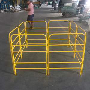 Vàng Thép cửa cống bảo vệ đường sắt tạm thời trang trại hàng rào và dây rào cản cho an ninh và kiểm soát đám đông xử lý nhiệt gỗ - Product Image 5