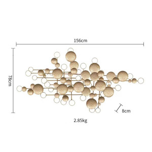 Décoration murale moderne <span class=keywords><strong>de</strong></span> luxe en métal 156*78cm pour salon, suspension murale pour canapé, décoration murale en fer pour <span class=keywords><strong>salle</strong></span> à <span class=keywords><strong>manger</strong></span>, pour la maison - Product Image 6