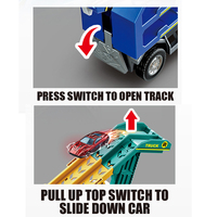 QS Haute Qualité Jouets de train à éjection DIY, Circuits flexibles, Jouet à encastrer, Dinosaure, Piste de tir à friction avec rangement, Mini voitures modèles
