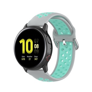 Correa de silicona para reloj inteligente <span class=keywords><strong>Samsung</strong></span> Galaxy <span class=keywords><strong>Active</strong></span> 2, pulsera deportiva de silicona de dos colores - Product Image 3