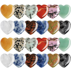 Cuore in Cristallo Naturale Curativo, Pietra Preziosa da 20mm, Quarzo Rosa, Regalo per <span class=keywords><strong>la</strong></span> Mamma, Pietre Antistress, Amore, San Valentino - Product Image 1