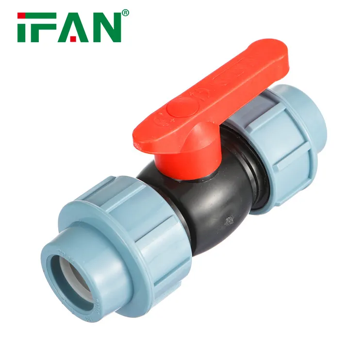 IFAN nhà sản xuất 20-110mm HDPE bóng van màu xanh PP bóng van van bằng HDPE phù hợp