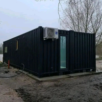 Kits de cabines modulaires en panneaux sandwich de 20 pieds à assemblage rapide, petites maisons conteneurs de luxe étanches, maison préfabriquée mobile simple pour boutique