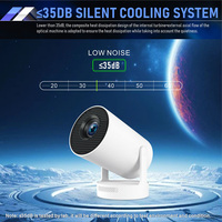 HY300 Plus 2025 Mini maison projecteur intelligent natif 720P 210 ANSI rotatif LED projecteur vidéo Wifi BT 1GB 8GB Android 11 H713 CPU