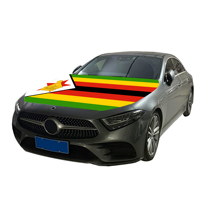 Vente en gros 120x150cm Zimbabwe capot de voiture couvre drapeau de voiture durable abordable et pas cher