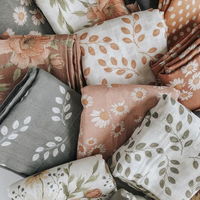 Couverture en mousseline biologique douce et respirante pour bébé, en coton et bambou