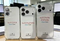 Étui de protection intégrale pour objectif d'appareil photo pour iPhone 18 17 16 15 14 13 12 11 Pro Max Plus, coque de téléphone transparente en silicone TPU souple
