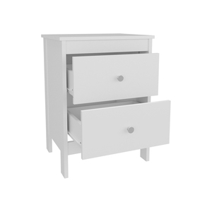 Comodino Schaefferstown bianco con cassetto portaoggetti per camera da letto - Product Image 5