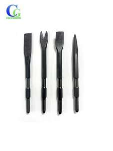 Colección de brocas para <span class=keywords><strong>taladro</strong></span> percutor eléctrico, vástago cuadrado de 20 mm de diámetro, acabado en óxido negro, cabezal de cincel plano, pala de perforación - Product Image 1